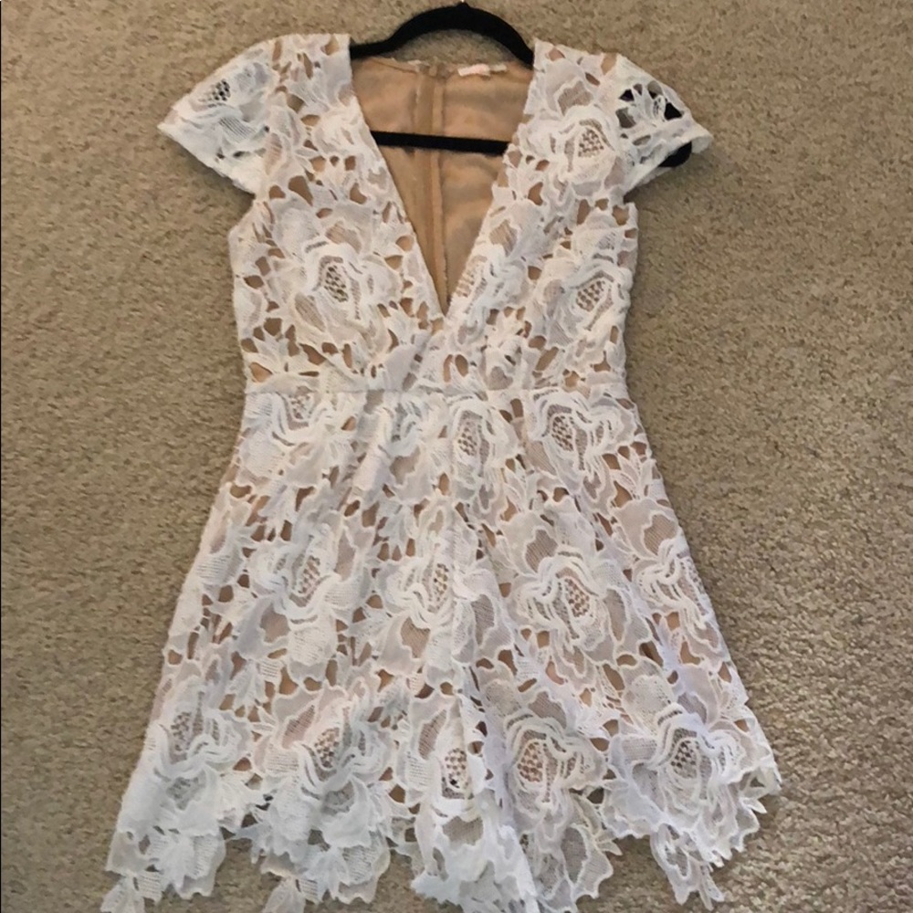White lace romper